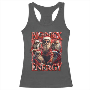 Christmas Santa Racerback Tank Top Big Nick Energy Bootleg Rap Tee TS10 Dark Heather Print Your Wear