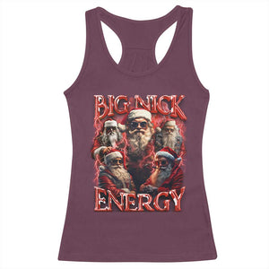 Christmas Santa Racerback Tank Top Big Nick Energy Bootleg Rap Tee TS10 Maroon Print Your Wear