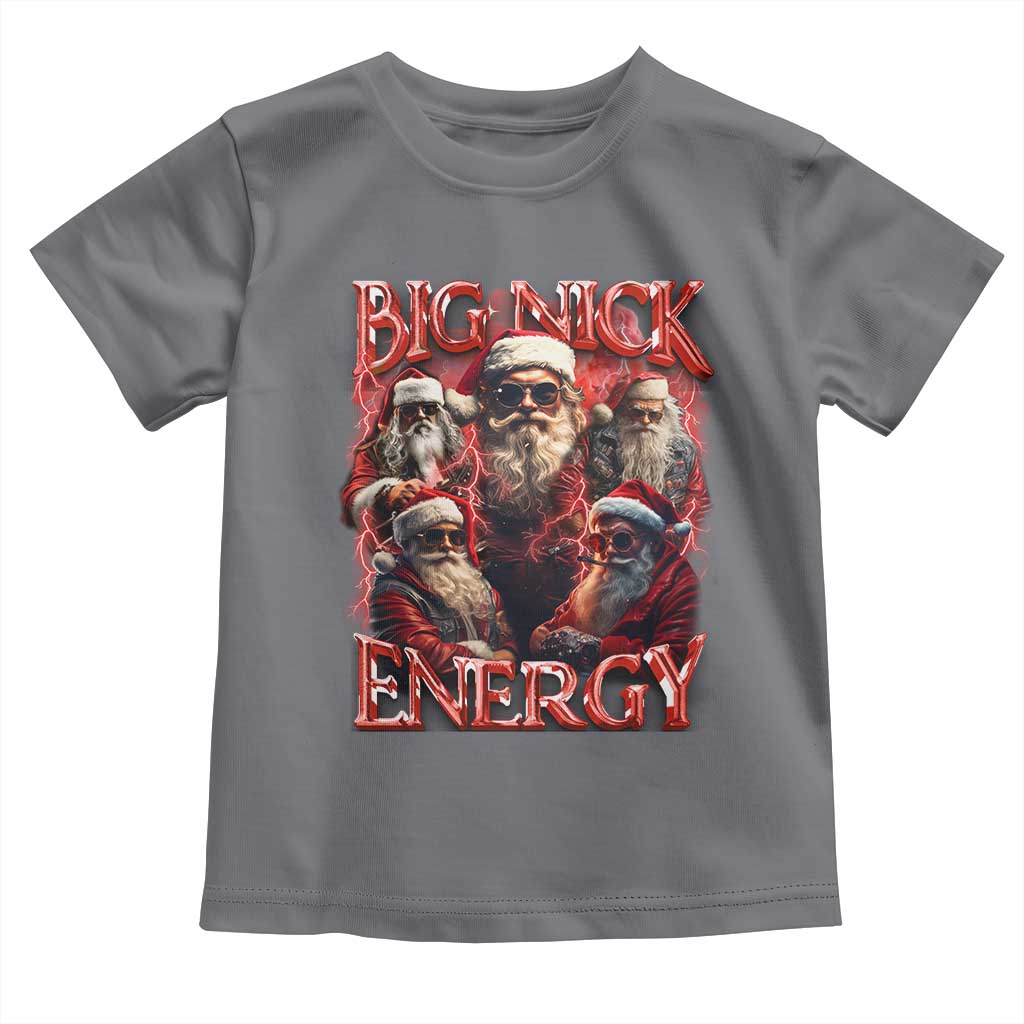 Christmas Santa Toddler T Shirt Big Nick Energy Bootleg Rap Tee TS10 Charcoal Print Your Wear