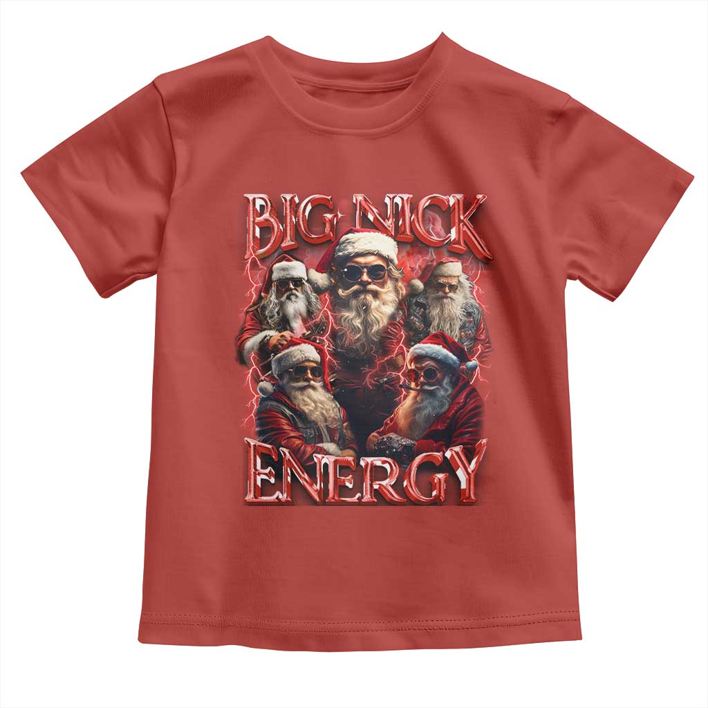 Christmas Santa Toddler T Shirt Big Nick Energy Bootleg Rap Tee TS10 Red Print Your Wear