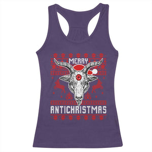Satan Claus Merry Antichristmas Racerback Tank Top Pentagram Ugly Christmas Sweater Evil Pajama TS10 Purple Print Your Wear