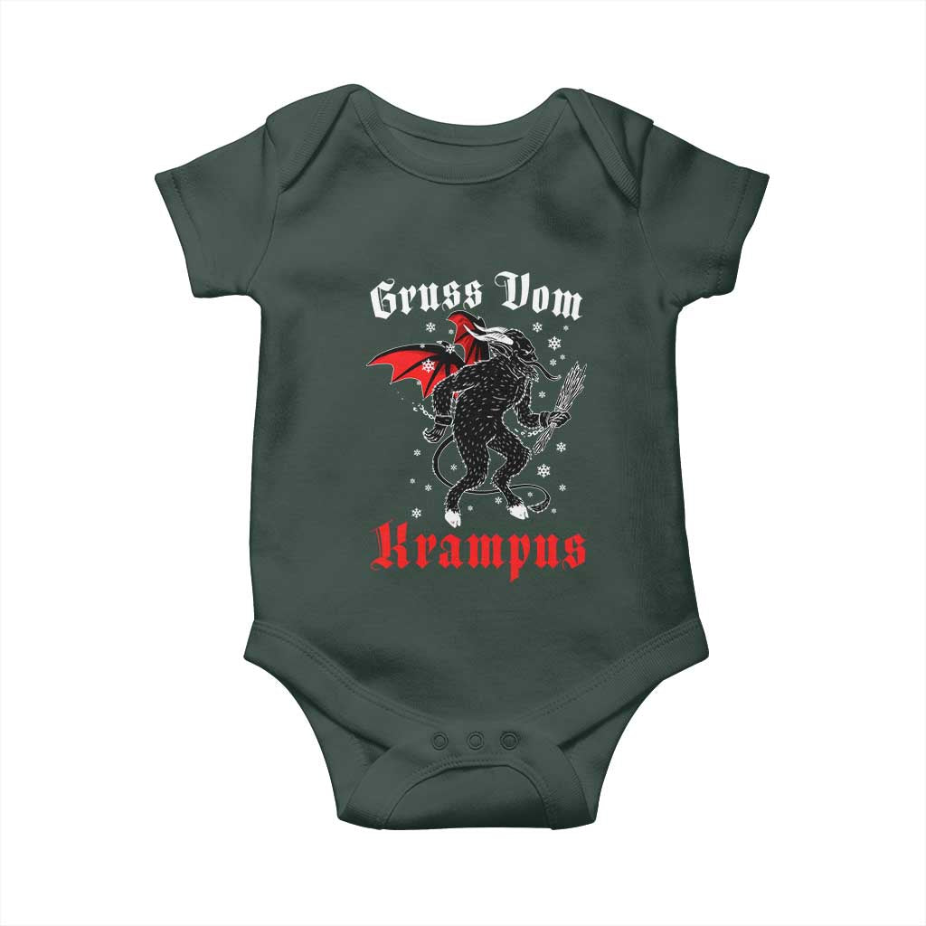 Christmas Krampus Baby Onesie Scary Horror Goth Xmas Gruss Von Krampus TS10 Print Your Wear