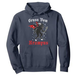 Christmas Krampus Hoodie Scary Horror Goth Xmas Gruss Von Krampus TS10 Navy Print Your Wear