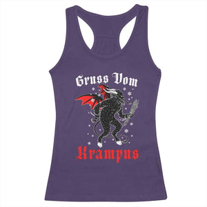 Christmas Krampus Racerback Tank Top Scary Horror Goth Xmas Gruss Von Krampus TS10 Purple Print Your Wear