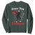 Christmas Krampus Sweatshirt Scary Horror Goth Xmas Gruss Von Krampus TS10 Dark Forest Green Print Your Wear