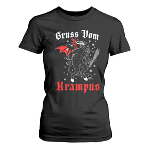 Christmas Krampus T Shirt For Women Scary Horror Goth Xmas Gruss Von Krampus TS10 Black Print Your Wear