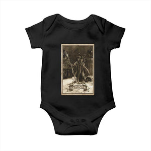 Christmas Krampus Baby Onesie Xmas Horror Ugly Sweater Krampus Tarot Card Evil Pajama TS10 Black Print Your Wear