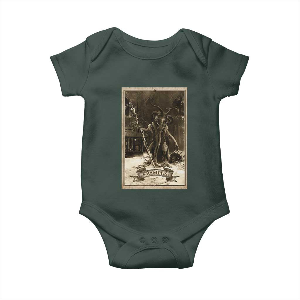 Christmas Krampus Baby Onesie Xmas Horror Ugly Sweater Krampus Tarot Card Evil Pajama TS10 Print Your Wear