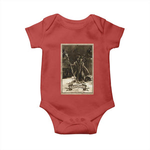 Christmas Krampus Baby Onesie Xmas Horror Ugly Sweater Krampus Tarot Card Evil Pajama TS10 Red Print Your Wear