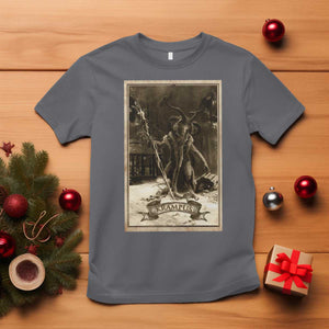 Christmas Krampus T Shirt Xmas Horror Ugly Sweater Krampus Tarot Card Evil Pajama TS10 Charcoal Print Your Wear