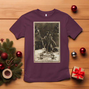 Christmas Krampus T Shirt Xmas Horror Ugly Sweater Krampus Tarot Card Evil Pajama TS10 Maroon Print Your Wear