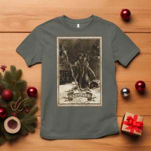 Christmas Krampus T Shirt Xmas Horror Ugly Sweater Krampus Tarot Card Evil Pajama TS10 Military Green Print Your Wear