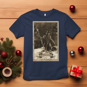 Christmas Krampus T Shirt Xmas Horror Ugly Sweater Krampus Tarot Card Evil Pajama TS10 Navy Print Your Wear