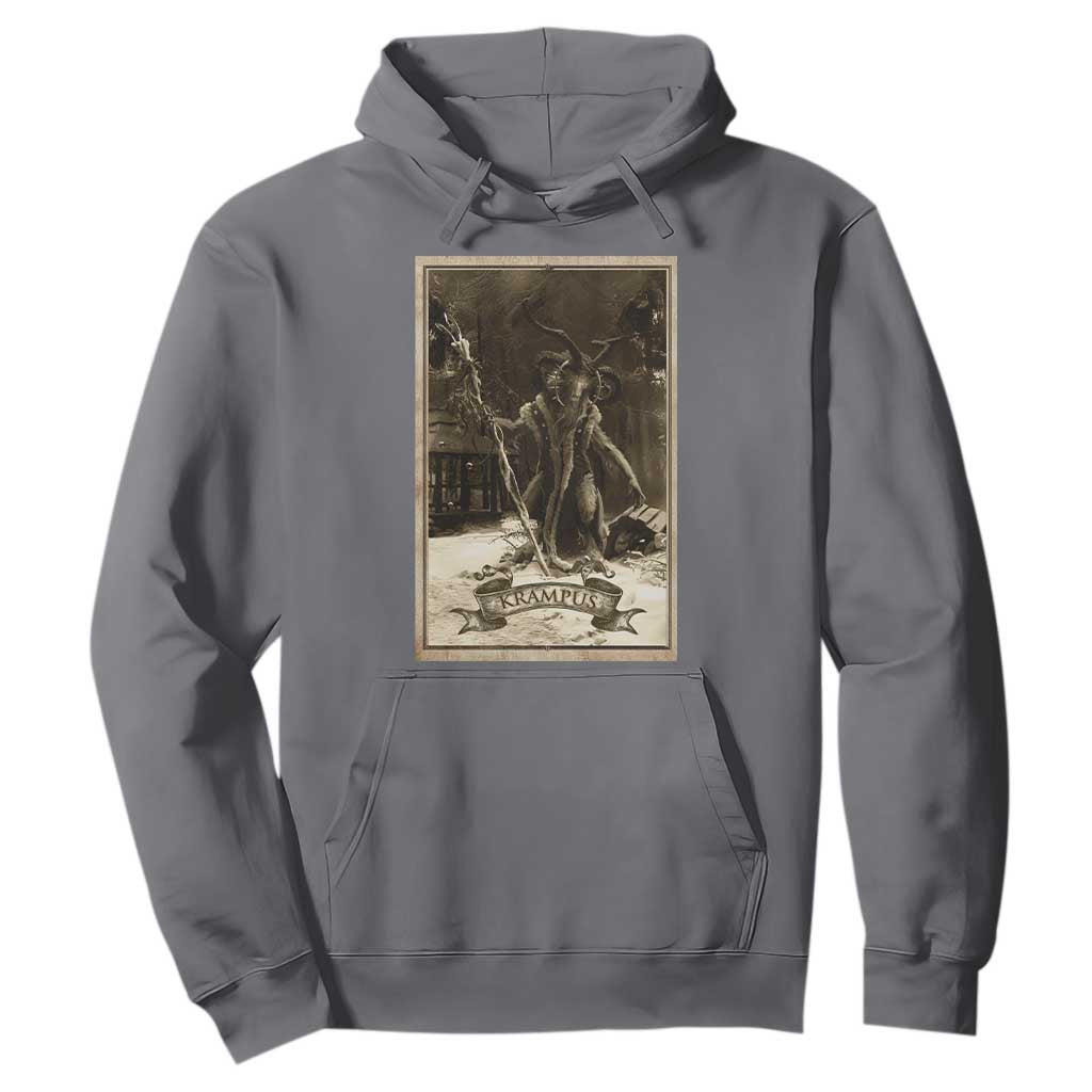 Christmas Krampus Hoodie Xmas Horror Ugly Sweater Krampus Tarot Card Evil Pajama TS10 Charcoal Print Your Wear