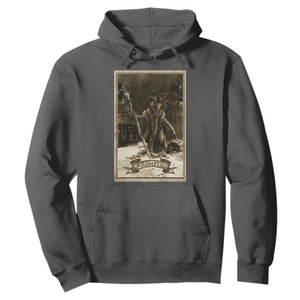 Christmas Krampus Hoodie Xmas Horror Ugly Sweater Krampus Tarot Card Evil Pajama TS10 Dark Heather Print Your Wear