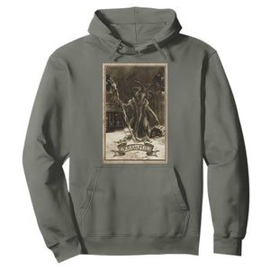 Christmas Krampus Hoodie Xmas Horror Ugly Sweater Krampus Tarot Card Evil Pajama TS10 Military Green Print Your Wear