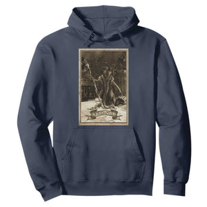 Christmas Krampus Hoodie Xmas Horror Ugly Sweater Krampus Tarot Card Evil Pajama TS10 Navy Print Your Wear