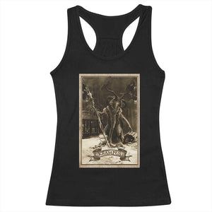 Christmas Krampus Racerback Tank Top Xmas Horror Ugly Sweater Krampus Tarot Card Evil Pajama TS10 Black Print Your Wear