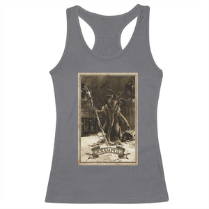 Christmas Krampus Racerback Tank Top Xmas Horror Ugly Sweater Krampus Tarot Card Evil Pajama TS10 Charcoal Print Your Wear
