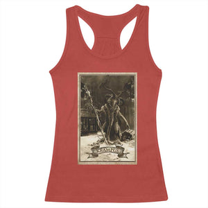 Christmas Krampus Racerback Tank Top Xmas Horror Ugly Sweater Krampus Tarot Card Evil Pajama TS10 Red Print Your Wear