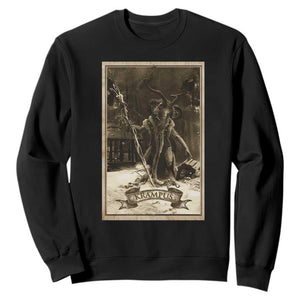 Christmas Krampus Sweatshirt Xmas Horror Ugly Sweater Krampus Tarot Card Evil Pajama TS10 Black Print Your Wear
