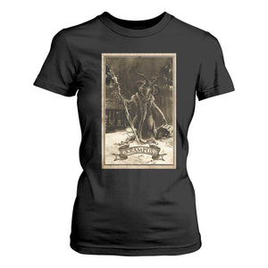 Christmas Krampus T Shirt For Women Xmas Horror Ugly Sweater Krampus Tarot Card Evil Pajama TS10 Black Print Your Wear