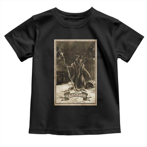Christmas Krampus Toddler T Shirt Xmas Horror Ugly Sweater Krampus Tarot Card Evil Pajama TS10 Black Print Your Wear