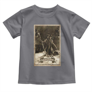 Christmas Krampus Toddler T Shirt Xmas Horror Ugly Sweater Krampus Tarot Card Evil Pajama TS10 Charcoal Print Your Wear