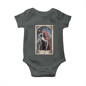 Christmas Krampus Baby Onesie Tarot Card Xmas Horror Ugly Sweater Evil Pajama TS10 Dark Heather Print Your Wear