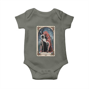 Christmas Krampus Baby Onesie Tarot Card Xmas Horror Ugly Sweater Evil Pajama TS10 Military Green Print Your Wear