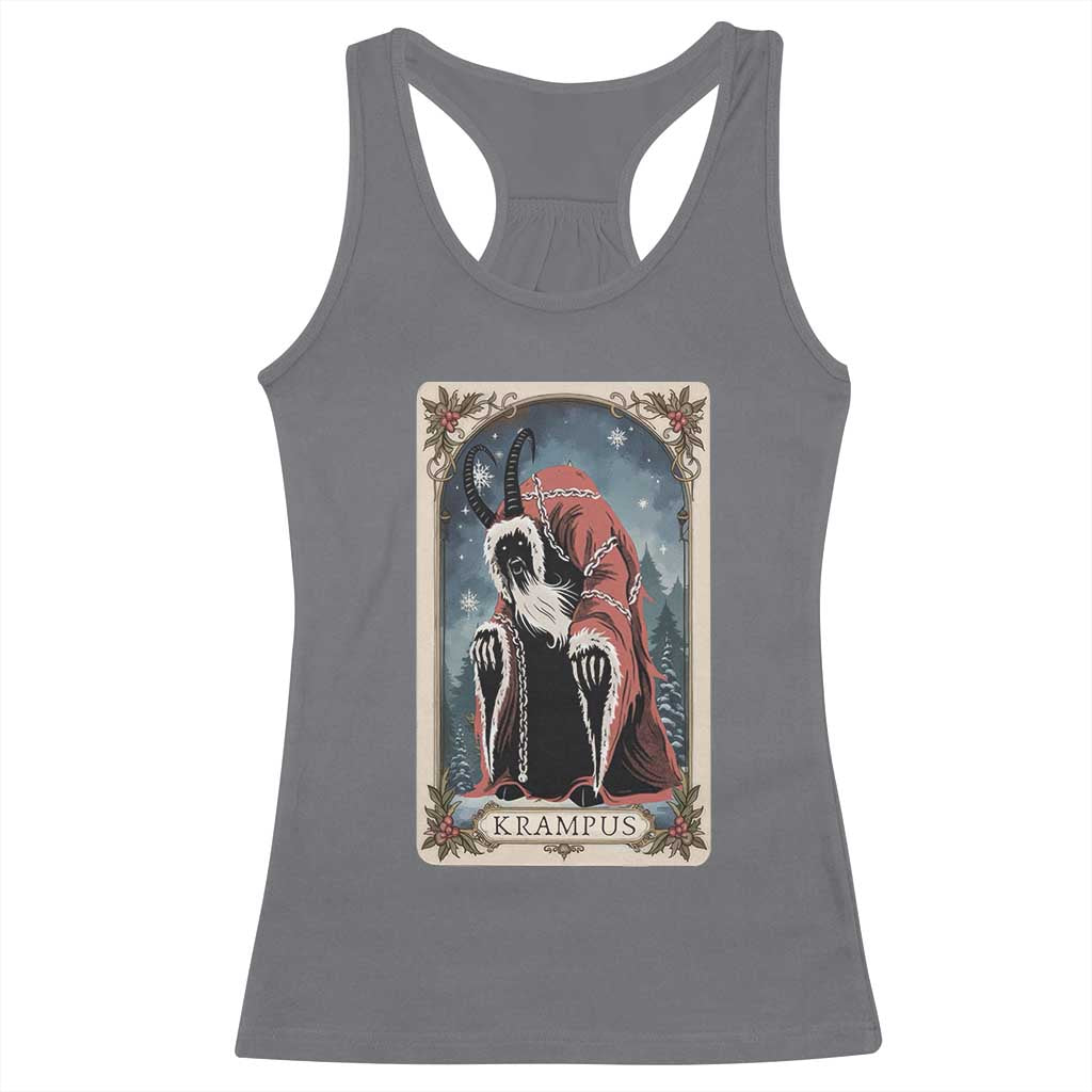 Christmas Krampus Racerback Tank Top Tarot Card Xmas Horror Ugly Sweater Evil Pajama TS10 Charcoal Print Your Wear