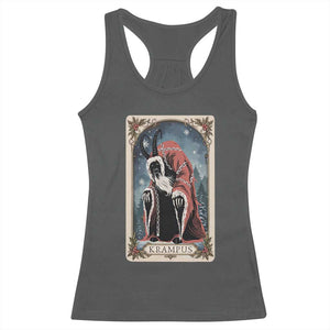 Christmas Krampus Racerback Tank Top Tarot Card Xmas Horror Ugly Sweater Evil Pajama TS10 Dark Heather Print Your Wear