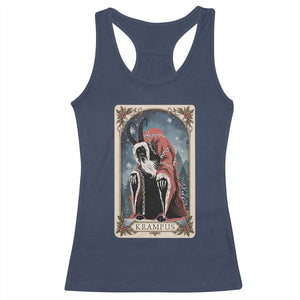 Christmas Krampus Racerback Tank Top Tarot Card Xmas Horror Ugly Sweater Evil Pajama TS10 Navy Print Your Wear