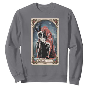 Christmas Krampus Sweatshirt Tarot Card Xmas Horror Ugly Sweater Evil Pajama TS10 Charcoal Print Your Wear