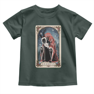 Christmas Krampus Toddler T Shirt Tarot Card Xmas Horror Ugly Sweater Evil Pajama TS10 Dark Forest Green Print Your Wear