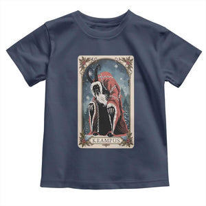 Christmas Krampus Toddler T Shirt Tarot Card Xmas Horror Ugly Sweater Evil Pajama TS10 Navy Print Your Wear