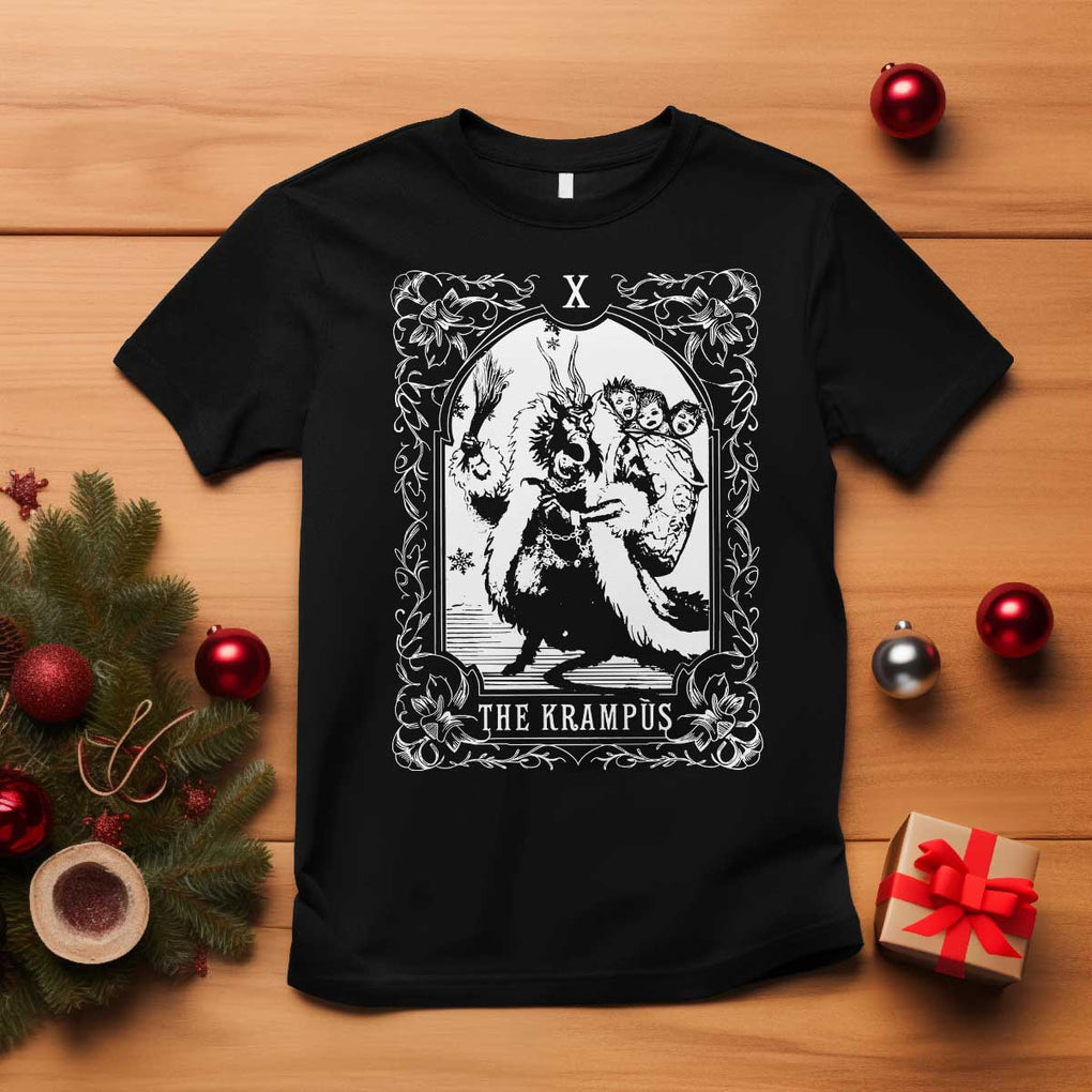 Christmas Krampus T Shirt The Krampus Tarot Card Goth Xmas TS10 Black Print Your Wear