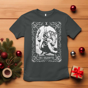 Christmas Krampus T Shirt The Krampus Tarot Card Goth Xmas TS10 Dark Heather Print Your Wear
