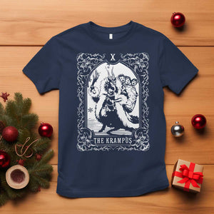 Christmas Krampus T Shirt The Krampus Tarot Card Goth Xmas TS10 Navy Print Your Wear