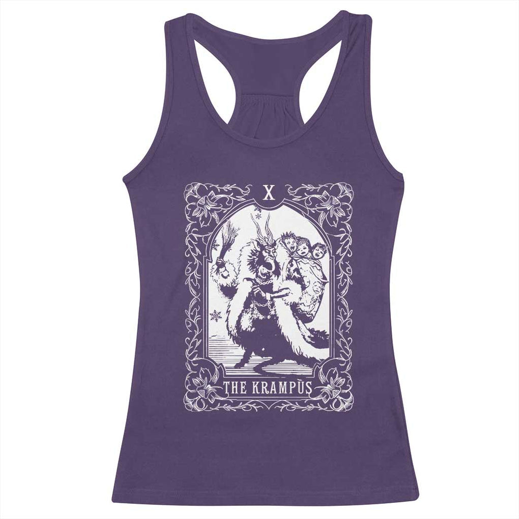 Christmas Krampus Racerback Tank Top The Krampus Tarot Card Goth Xmas TS10 Purple Print Your Wear