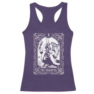 Christmas Krampus Racerback Tank Top The Krampus Tarot Card Goth Xmas TS10 Purple Print Your Wear