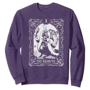 Christmas Krampus Sweatshirt The Krampus Tarot Card Goth Xmas TS10 Purple Print Your Wear