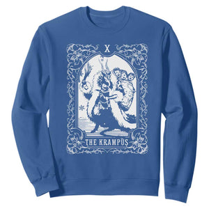 Christmas Krampus Sweatshirt The Krampus Tarot Card Goth Xmas TS10 Royal Blue Print Your Wear