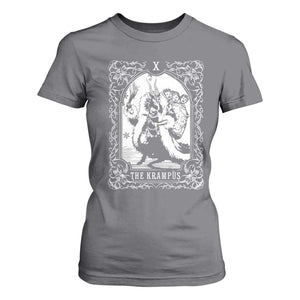 Christmas Krampus T Shirt For Women The Krampus Tarot Card Goth Xmas TS10 Charcoal Print Your Wear