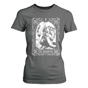 Christmas Krampus T Shirt For Women The Krampus Tarot Card Goth Xmas TS10 Dark Heather Print Your Wear