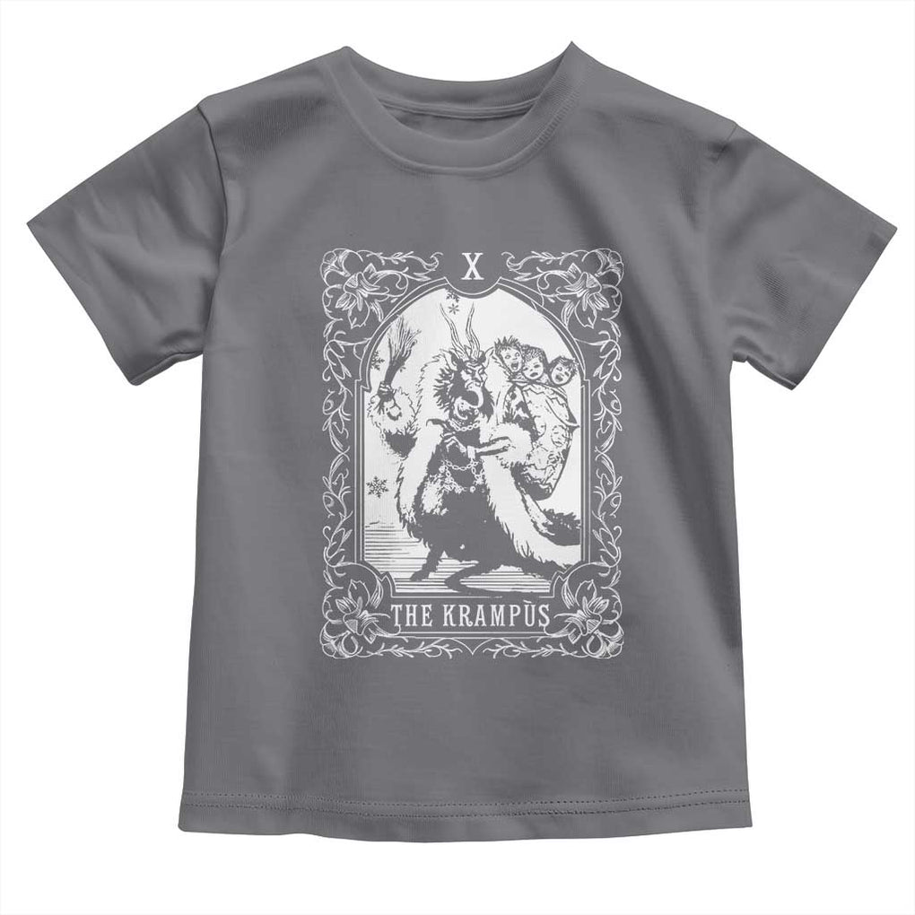 Christmas Krampus Toddler T Shirt The Krampus Tarot Card Goth Xmas TS10 Charcoal Print Your Wear