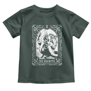 Christmas Krampus Toddler T Shirt The Krampus Tarot Card Goth Xmas TS10 Dark Forest Green Print Your Wear
