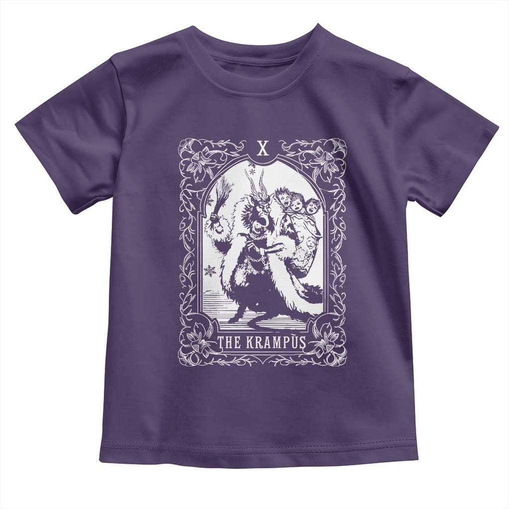 Christmas Krampus Toddler T Shirt The Krampus Tarot Card Goth Xmas TS10 Purple Print Your Wear