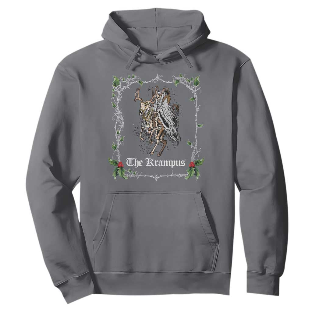 Christmas Krampus Hoodie Goth Xmas Krampus Reindeer Skull Ugly Sweater Evil Pajama TS10 Charcoal Print Your Wear