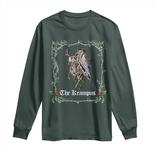 Christmas Krampus Long Sleeve Shirt Goth Xmas Krampus Reindeer Skull Ugly Sweater Evil Pajama TS10 Dark Forest Green Print Your Wear